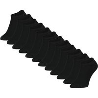 Bamboe sneakersokken - 12 paar – Black – 35-38