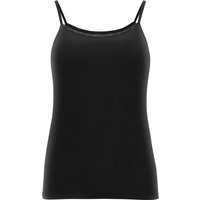 Perfect line modal top - transparante rand – Black – S