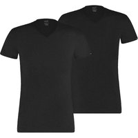 Basis t-shirts met v-hals – Black – S
