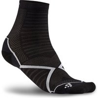 Hardloop enkelsokken met duurzame wolmix – Black white – 34-36