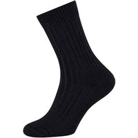 Wollen sokken met een badstof zool – Dark jeans melange – 45-47