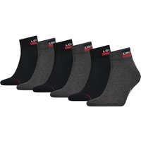 Mid cut sportwear logo 6-pack – Black grey – 35-38