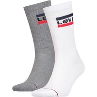 Sportieve herensokken met logo – White Grey – 43-46