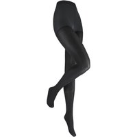 60 denier Panty met twee kleurig raster – Black grey – S-M