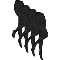 60 denier panty van Microfiber – Black – XXXXL - 4 paar