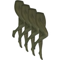 60 denier panty van Microfiber – Military– S-M - 4 paar