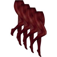 60 denier panty van Microfiber – Wine Red – L-XL - 4 paar