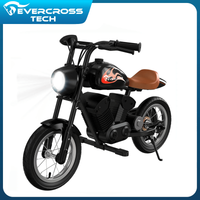 EVERCROSS TECH EV 08M Kinder Elektro-Motorrad, Vintage-Style - Black