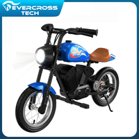 EVERCROSS TECH EV 08M Kinder Elektro-Motorrad, Vintage-Style - Blue