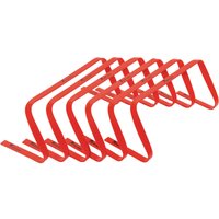 Precision Flat Hurdles - Pack of 6 - 9 Inches - Red