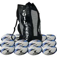 Gilbert G-TR3000 Rugby Ball - Size 5 - Pack of 12 + Bag