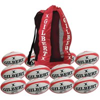 G-TR4000 Rugby Ball - Size 4 - White/Red - P12+Bag
