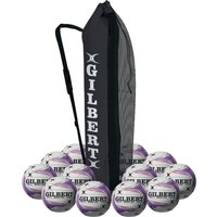 Gilbert Spectra Netball - Purple - Size 5 - Pack of 12 + Bag