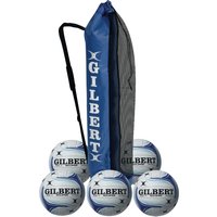 Gilbert Eclipse Netball - Size 4 - Pack of 5 + Bag