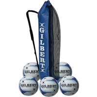 Gilbert Eclipse Netball - Size 5 - Pack of 5 + Bag