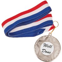 Well Done Medal on Ribbon