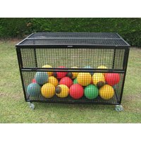 Lockable Mesh Storage Trolley - Black