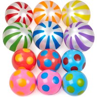 Spots and Stripes Balls (Pack of 12)
