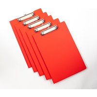 PVC Clipboard - Foldover - Red - Pack of 10