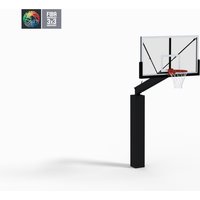 In-ground FIBA-certified 3x3 basketball hoop, projection of 2.25m