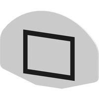 Fiberglass Fan Shaped Basketball Backboard - 1.12 x 0.78m