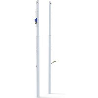 Galvanised Steel Socketed Volleyball Posts. Adjustable Height from 2.1m-2.45m - Class A