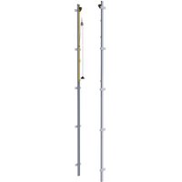 Galvanised steel wall mounted volleyball net supports. Manual tension system. Class C