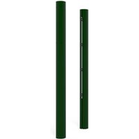 Aluminium tennis posts with internal winch, elliptical and socketed design