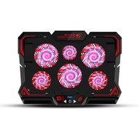 CUBE K38 Laptop Cooling Pad with 6 Quiet Fans RGB Lighting USB 2.0 Hub for Laptops Up to 17"