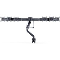 StarTech Up to 27" Spring-Assisted Full Motion Desk Mount Clamp And Grommet Triple Monitor Arm - Black