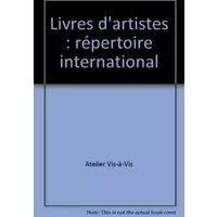 Livres d'artistes : répertoire international