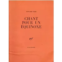 Chant pour un équinoxe - Saint-John Pers