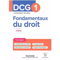 DCG 1 Fondamentaux du droit - Corrigés - 4e éd. - Jean-François Bocquillon, Martine Mariage