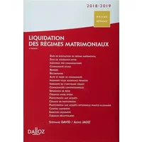 Liquidation des régimes matrimoniaux - Stéphane David, Alexis Jault