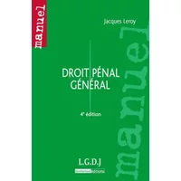 Droit pénal général - Jacques Leroy