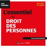 L'essentiel du droit des personnes (2021-2022) - Corinne Renault-Brahinsky