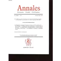 Annales : economies societes civilisations n 41 la culture genealogique