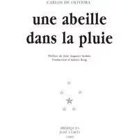 Une abeille dans la pluie - Carlos de Oliveira, José Augusto Seabra, Adrien Roig
