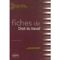Fiches de droit du travail : Rappels de cours et exercices corrigés - Laurence Fin-Langer