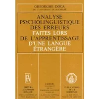 Analyse psycholinguistique des erreurs faîtes lors de l'apprentissage - Doca