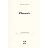 Discorde - Jacques Dupin, Nicolas Pesquès, Dominique Viart, Jean Frémon