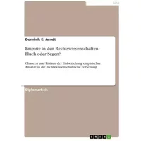 Empirie in den Rechtswissenschaften - Fluch oder Segen?: Chancen und Risiken der Einbeziehung empirischer Ansätze in die rechtswissenschaftl - Dominik E. Arndt