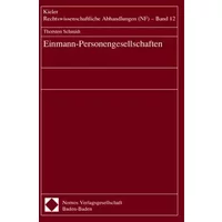 Einmann-Personengesellschaften: Diss.