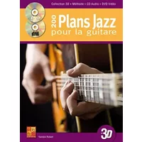 200 plans jazz pour la guitare en 3D (1 Livre + 1 CD + 1 DVD) - Yannick Robert