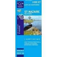Carte IGN de randonnée : TOP 25 - Carte topographique de la France à 1:25 000, 1022 ET, St-Nazaire