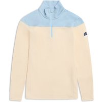 creme-light dusty blue