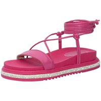 Sandália Papete Feminina Strass Amarração Lumiss Confortável Brilho Cristal Flat Plataforma de Amarrar