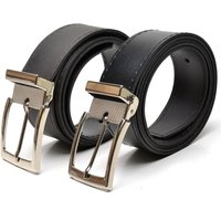 Kit 2 Cinto Social Masculino Dupla Face Café