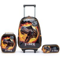 Infantil - Kit Mochila Masculina Rodas Guelph Lancheira Estojo Escolar Espaçosa Resistente