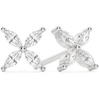 Primrose Stud Earrings Lab Grown Diamond in White | Gold by Diamond Nexus